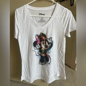 Disney White Tee with Minnie Mouse Art